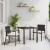Set de masă pentru grădină 3 pcs Negru GartenMobel Dekor
