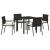 Set de masă pentru grădină 5 pcs Negru GartenMobel Dekor