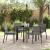 Set de masă pentru grădină 5 pcs Gri Oțel vopsit electrostatic GartenMobel Dekor