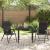 Set de masă pentru grădină 3 pcs Cafea neagră GartenMobel Dekor