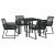 Set de masă pentru grădină 5 pcs Negru GartenMobel Dekor