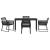 Set de masă pentru grădină 5 pcs Negru GartenMobel Dekor