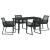 Set de masă pentru grădină 5 pcs Negru GartenMobel Dekor