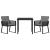 Set de masă pentru grădină 3 pcs Negru GartenMobel Dekor