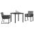 Set de masă pentru grădină 3 pcs Negru GartenMobel Dekor