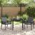 Set de masă pentru grădină 3 pcs Negru GartenMobel Dekor