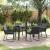 Set de masă pentru grădină 5 pcs Negru GartenMobel Dekor
