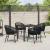 Set de masă pentru grădină 5 pcs Negru GartenMobel Dekor