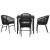 Set de masă pentru grădină 5 pcs Negru GartenMobel Dekor