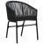 Set de masă pentru grădină 5 pcs Negru GartenMobel Dekor