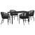 Set de masă pentru grădină 5 pcs Negru GartenMobel Dekor