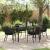 Set de masă pentru grădină 5 pcs Negru GartenMobel Dekor