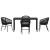 Set de masă pentru grădină 5 pcs Negru GartenMobel Dekor