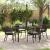 Set de masă pentru grădină 5 pcs Maro Oțel vopsit electrostatic GartenMobel Dekor