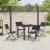 Set de masă pentru grădină 5 pcs Negru GartenMobel Dekor