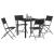 Set de masă pentru grădină 5 pcs Negru GartenMobel Dekor