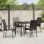 Set de masă pentru grădină 5 pcs Maro Oțel vopsit electrostatic GartenMobel Dekor