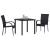 Set de masă pentru grădină 3 pcs Negru GartenMobel Dekor