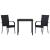 Set de masă pentru grădină 3 pcs Negru GartenMobel Dekor