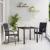 Set de masă pentru grădină 3 pcs Negru GartenMobel Dekor