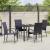 Set de masă pentru grădină 5 pcs Negru GartenMobel Dekor