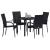 Set de masă pentru grădină 5 pcs Negru GartenMobel Dekor