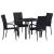 Set de masă pentru grădină 5 pcs Negru GartenMobel Dekor