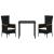 Set de masă pentru grădină cu pernă 3 pcs Negru GartenMobel Dekor