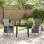 Set de masă pentru grădină 3 pcs Gri Oțel vopsit electrostatic GartenMobel Dekor