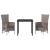 Set de masă pentru grădină 3 pcs Gri Oțel vopsit electrostatic GartenMobel Dekor