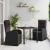 Set de masă pentru grădină cu pernă 3 pcs Negru poliratan GartenMobel Dekor