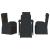 Set de masă pentru grădină cu pernă 5 pcs Negru poliratan GartenMobel Dekor