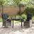 Set de masă pentru grădină cu pernă 3 pcs Gri poliratan GartenMobel Dekor