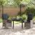 Set de masă pentru grădină cu pernă 3 pcs Gri poliratan GartenMobel Dekor