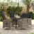 Set de masă pentru grădină cu pernă 5 pcs Gri poliratan GartenMobel Dekor
