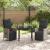 Set de masă pentru grădină cu pernă 3 pcs Gri poliratan GartenMobel Dekor