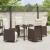 Set de masă pentru grădină cu pernă 5 pcs Maro poliratan GartenMobel Dekor