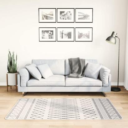 Covor lavabil, negru și alb, 80x150 cm GartenMobel Dekor