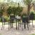 Set de masă pentru grădină cu pernă 5 pcs Negru poliratan GartenMobel Dekor