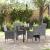 Set de masă pentru grădină cu pernă 5 pcs Gri poliratan GartenMobel Dekor
