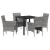 Set de masă pentru grădină cu pernă 5 pcs Gri poliratan GartenMobel Dekor