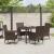 Set de masă pentru grădină cu pernă 5 pcs Maro poliratan GartenMobel Dekor