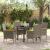 Set de masă pentru grădină cu pernă 5 pcs Gri poliratan GartenMobel Dekor