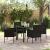 Set de masă pentru grădină cu pernă 5 pcs Negru poliratan GartenMobel Dekor