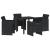 Set de masă pentru grădină cu pernă 5 pcs Negru poliratan GartenMobel Dekor