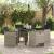 Set de masă pentru grădină cu pernă 5 pcs Gri deschis poliratan GartenMobel Dekor