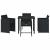 Set de masă pentru grădină cu pernă 5 pcs Negru poliratan GartenMobel Dekor