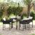 Set de masă pentru grădină cu pernă 5 pcs Negru poliratan GartenMobel Dekor
