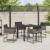 Set de masă pentru grădină cu pernă 5 pcs Gri poliratan GartenMobel Dekor