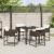 Set de masă pentru grădină cu pernă 5 pcs Maro poliratan GartenMobel Dekor